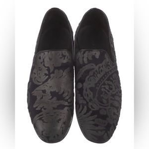 Men’s Jimmy Choo Black & Blue Suede Leather Loafers 8 US / 41 EU